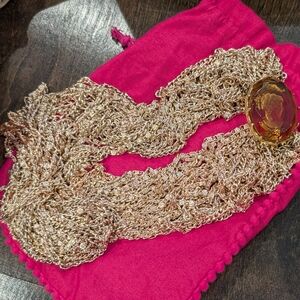 Vintage Inner Embossed Cameo Multi-steand Necklace